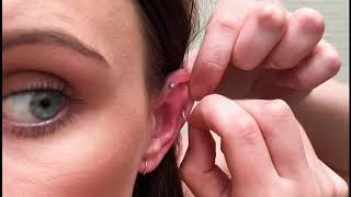 How to put in 7mm continuous cartilage hoop earrings [upl. by Semaj984]