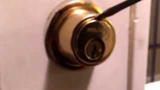 Removing Schlage Double cylinder aka double keyed Deadbolt Cover [upl. by Amaerd]