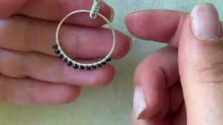 A Howto WireWrapped Seed Bead Hoop Earring Tutorial [upl. by Eikcid199]