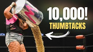 WWE Superstar Uses 10 Thousand Thumbtacks [upl. by Morly]