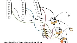 Dual VolumeMaster Tone Strat Wiring Mod [upl. by Kenwee966]