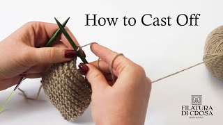 Knitting Basics How to Cast Off [upl. by Attoynek802]