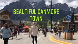 A crazy busy afternoon in Downtown Canmore  the most beautiful Mountain Town of Canada 🇨🇦 [upl. by Andria]