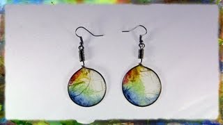 Translucent Rice Paper Hoop Earrings Jewelry Design [upl. by Eves]