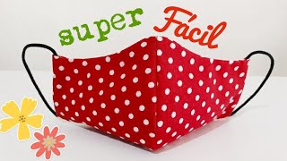 Como hacer un cubreboca caserotapabocas de tela fácilmascarilla en 5 minutos face mask tutorial [upl. by Chaudoin859]