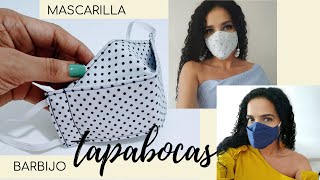 DIY Cómo hacer un Tapabocas  Cómo hacer Cubrebocas  Mascarilla 3D  Mascarilla de Tela  Barbijo [upl. by Mcloughlin]