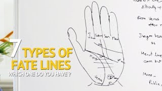 Palmistry  7 Types of FATE LINE and their Meaning [upl. by Arhez752]