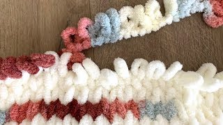 How to Make a Loop Yarn Blanket [upl. by Eleahcim]