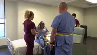 Physical Therapy Transfer Training  How To Transfer From Wheelchair To Bed [upl. by Deeann980]