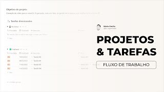 Notion  Projetos tarefas e seus fluxos  Template Gratuito [upl. by Aizahs502]