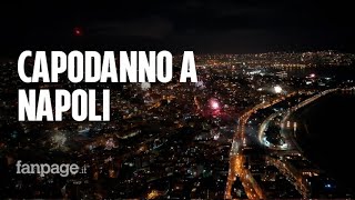 Capodanno 2021 Napoli vista dal drone fuochi dartificio per oltre mezzora per salutare il 2020 [upl. by Garvy]