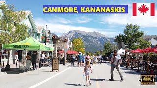 Canmore Kananaskis Alberta Canada  Summer Walking Tour 4K [upl. by Aderf637]