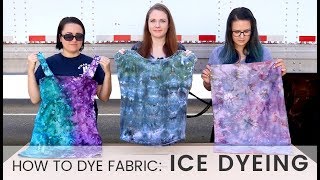 How to Dye Fabric Ice Dyeing [upl. by Salmon]