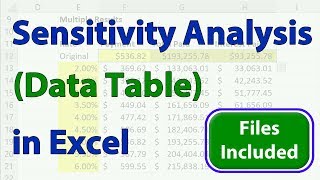 Data Sensitivity Analysis in Excel  What If Data Tables [upl. by Maximilien]