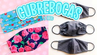 COMO HACER BARBIJOSCUBREBOCAS CASEROS LAVABLES Y SIN COSER  TAPABOCAS o MASCARILLAS de tela [upl. by Shane275]