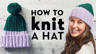 How To Knit A Hat For Beginners  Stitch Club  Good Housekeeping [upl. by Yecats894]