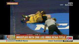 CNN Onelegged wrestler Anthony Robles wins NCAA title [upl. by Storfer677]