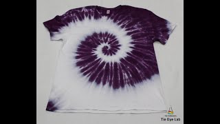 How To Make A Single Color Spiral Tie Dye Shirt Including Tips To Help Keep The White Area White [upl. by Romeyn]