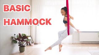 Aerial Hammock Basic  10 Beginner Tricks  aerial practice [upl. by Daphna814]