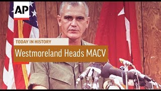 Gen Westmoreland Heads MACV  1964  Today In History  20 June 18 [upl. by Fillbert]