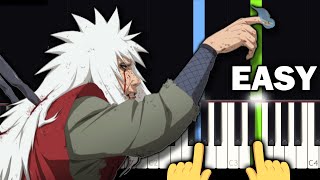 Naruto Shippuden Sad OST Samidare  EASY Piano tutorial [upl. by Aniri]