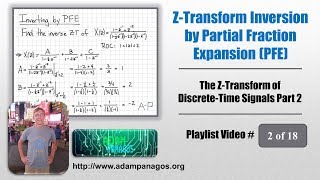 ZTransform Inversion by Partial Fraction Expansion PFE [upl. by Aseiram]