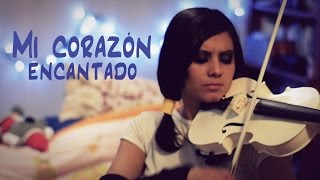 Mi Corazón Encantado❤en VIOLIN LyricLetra Dragon Ball [upl. by Eceirehs]