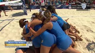 2019 NCAA Beach Volleyball Championship No 2 UCLA takes down topseeded USC to win second [upl. by Yanaj433]