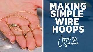 Making Simple Wire Hoops  Jewelry 101 [upl. by Emaj]