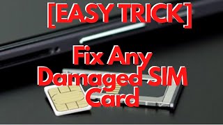 How to Repair and Reuse Any Damaged SIM card [upl. by Torre15]