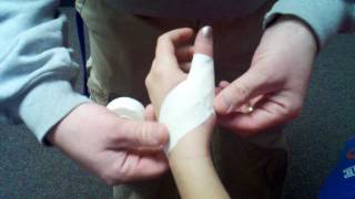 HF AT Aides How to Tape a Thumb [upl. by Cowey]