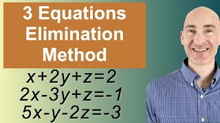 Solving Systems of 3 Equations Elimination [upl. by Rape772]