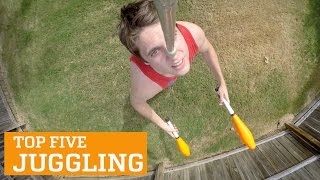 TOP FIVE JUGGLING  PEOPLE ARE AWESOME [upl. by Cosette163]