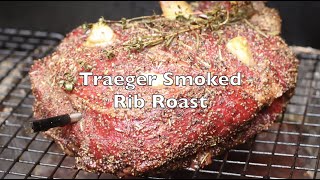 Traeger Smoked Rib Roast  Step by Step tutorial for a perfect roast [upl. by Addis]