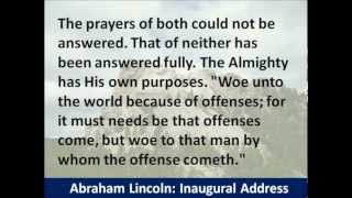 President Abraham Lincoln Second Inaugural Address  Hear and Read the Full Text [upl. by Bohlin]