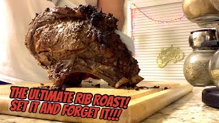 Standing Rib Roast SET IT And FORGET IT Easy Oven Recipe [upl. by Rad]