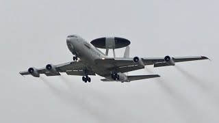 Boeing E3A E3D Sentry AWACS Special Compilation NATO RAF departure arrival flypast [upl. by Livi]