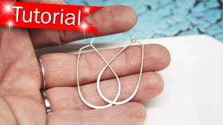 TUTORIAL  MAKE THESE Teardrop Hoop Earrings [upl. by Ahsel]