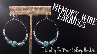 Simple Memory Wire Earrings at The Bead Gallery Honolulu [upl. by Ykcaj]