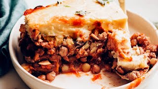 Easy Vegan Moussaka  Minimalist Baker Recipes [upl. by Murtagh]