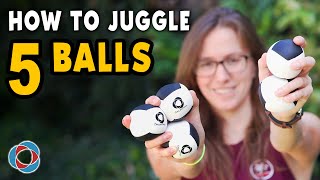 Learn to JUGGLE 5 BALLS  Advanced Tutorial [upl. by Nwahs725]