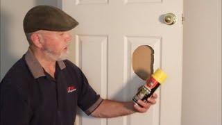 How to  REPAIR A LARGE HOLE in a masonite hollow core door [upl. by Efrem786]