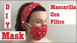 Como Hacer Tapabocas con Tela Mascarilla Barbijo Bozal  Face Mask Ideas at Home Make Face Mask [upl. by Nnaes24]