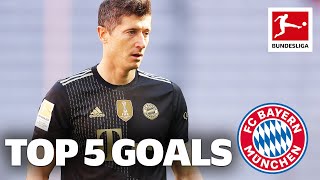 Robert Lewandowski  Top 5 Goals All Time • FC Bayern München [upl. by Cassi]