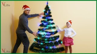 DIY Wall Christmas Tree 🎄 Christmas Decor 🌲 [upl. by Aisek]