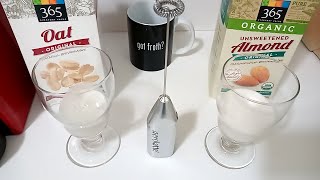 Oat Milk vs Almond Milk part 2 Frothing Test [upl. by Aisyram]