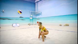 Unteres Zuspiel beim BeachVolleyball von Laura Ludwig Slow Motion [upl. by Anatola]