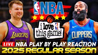 🔴LAKERS vs LA CLIPPERS │ 2025 NBA Basketball Game PlayByPlay Reaction amp Scoreboard [upl. by Sheeree]