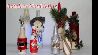 8 Botellas Decoradas Navideñas [upl. by Anividul26]