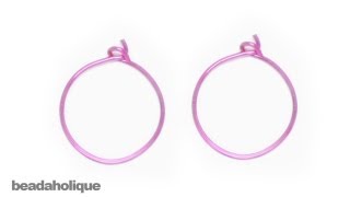 How to Make Wire Hoop Earrings [upl. by Auqinet537]